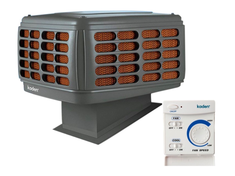 Brivis Contour Classic evaporative cooler on the roof