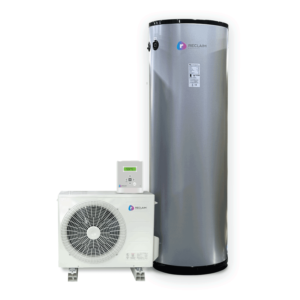 Reclaim 315L squat stainless steel heat pump tank